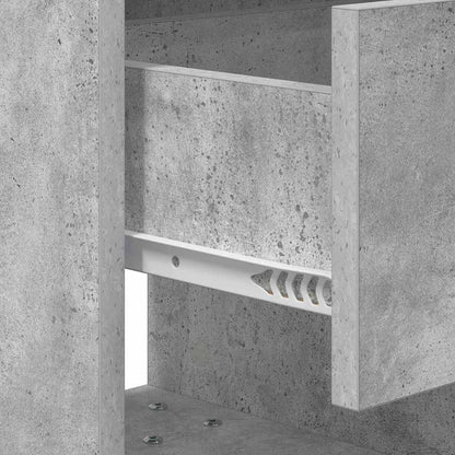 vidaXL Bedside Table Concrete Grey 40.5 x 40 x 48 cm Engineered Wood