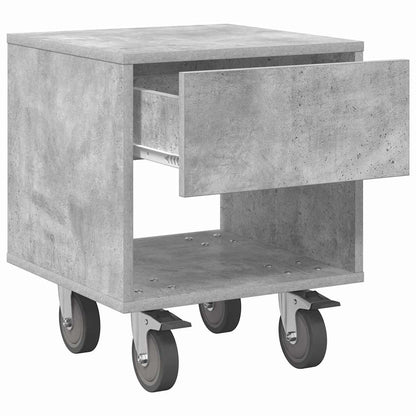 vidaXL Bedside Table Concrete Grey 40.5 x 40 x 48 cm Engineered Wood