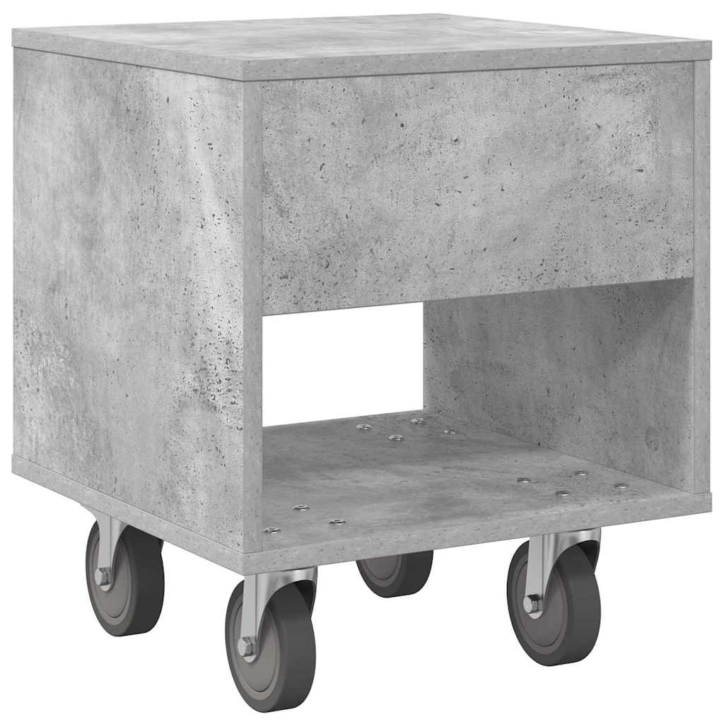 vidaXL Bedside Table Concrete Grey 40.5 x 40 x 48 cm Engineered Wood