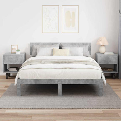 vidaXL Bedside Table 2 pcs Concrete Grey 40.5 x 40 x 48 cm
