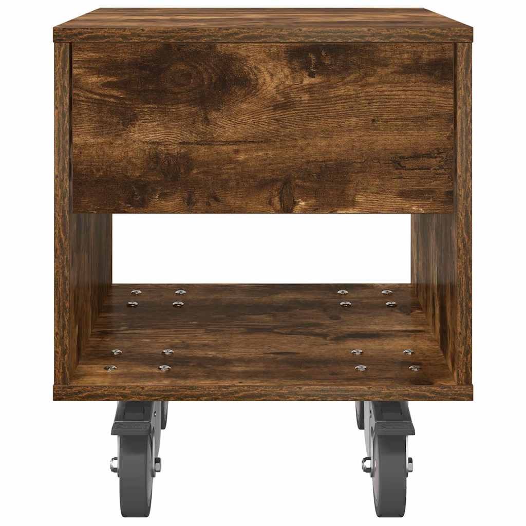 vidaXL Bedside Table 2 pcs Smoked Oak 40.5 x 40 x 48 cm