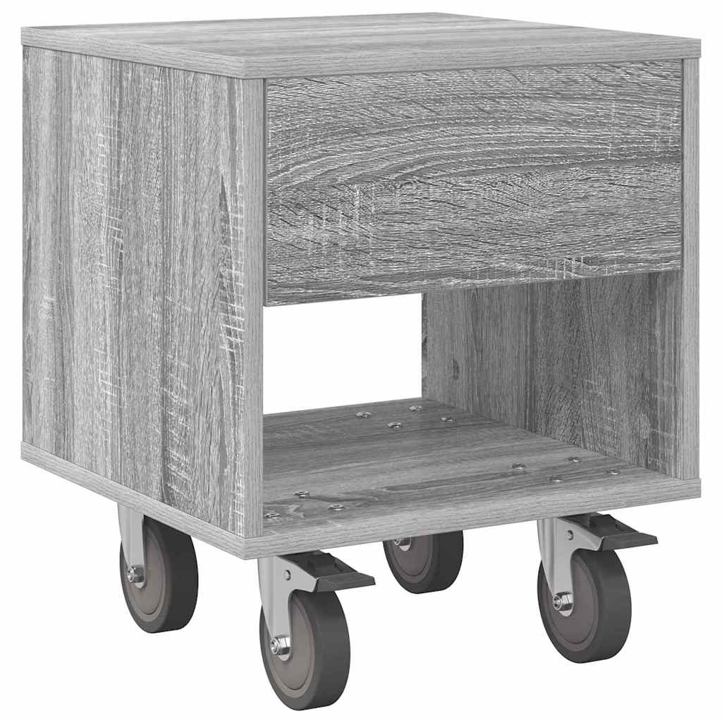 vidaXL Bedside Table Grey Sonoma 40.5 x 40 x 48 cm Engineered Wood