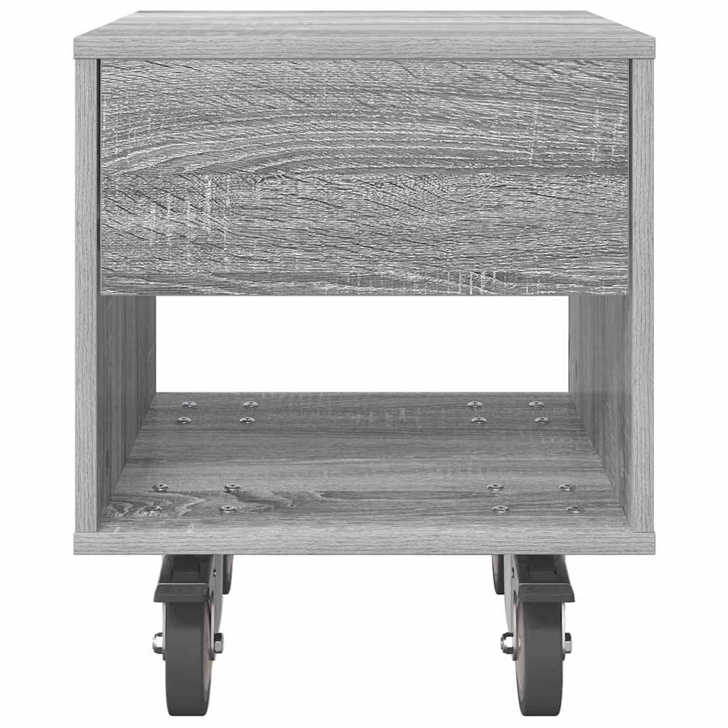 vidaXL Bedside Table Grey Sonoma 40.5 x 40 x 48 cm Engineered Wood