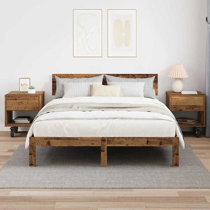 vidaXL Bedside Table 2 pcs Old Wood 40.5 x 40 x 48 cm Engineered Wood