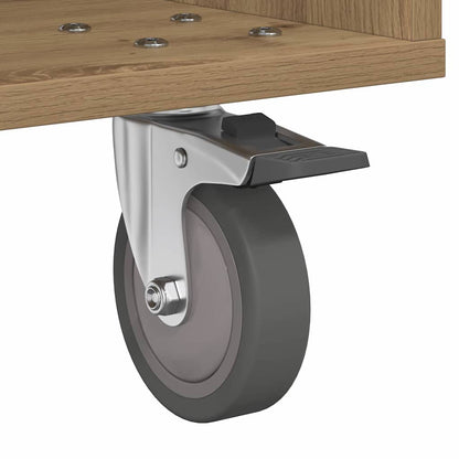vidaXL Bedside Table Artisan Oak 40.5 x 40 x 48 cm Engineered Wood