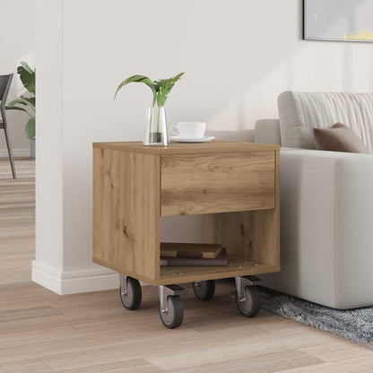 vidaXL Bedside Table Artisan Oak 40.5 x 40 x 48 cm Engineered Wood