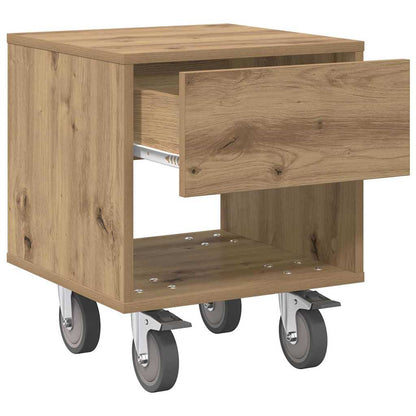 vidaXL Bedside Table Artisan Oak 40.5 x 40 x 48 cm Engineered Wood