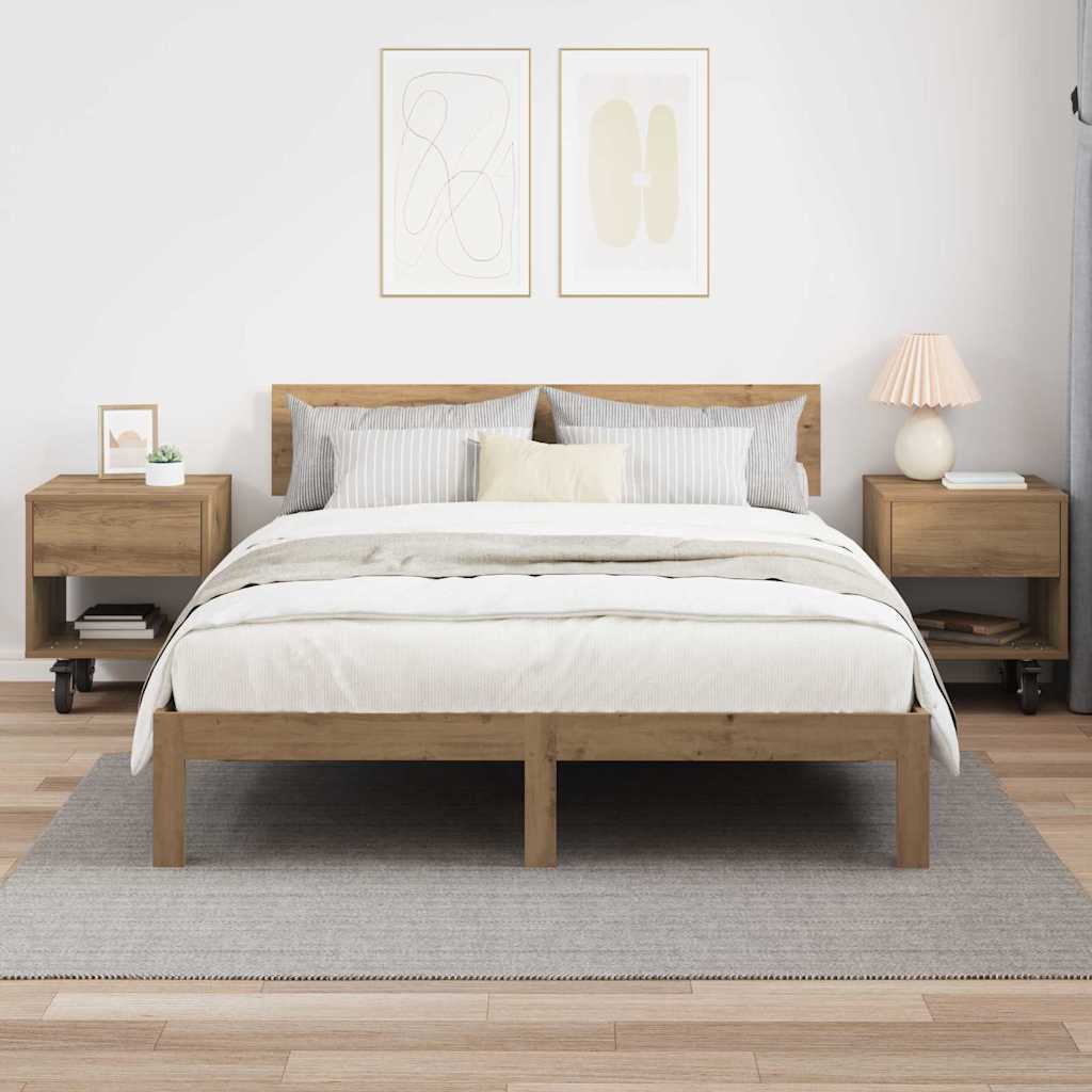 vidaXL Bedside Table 2 pcs Artisan Oak 40.5 x 40 x 48 cm