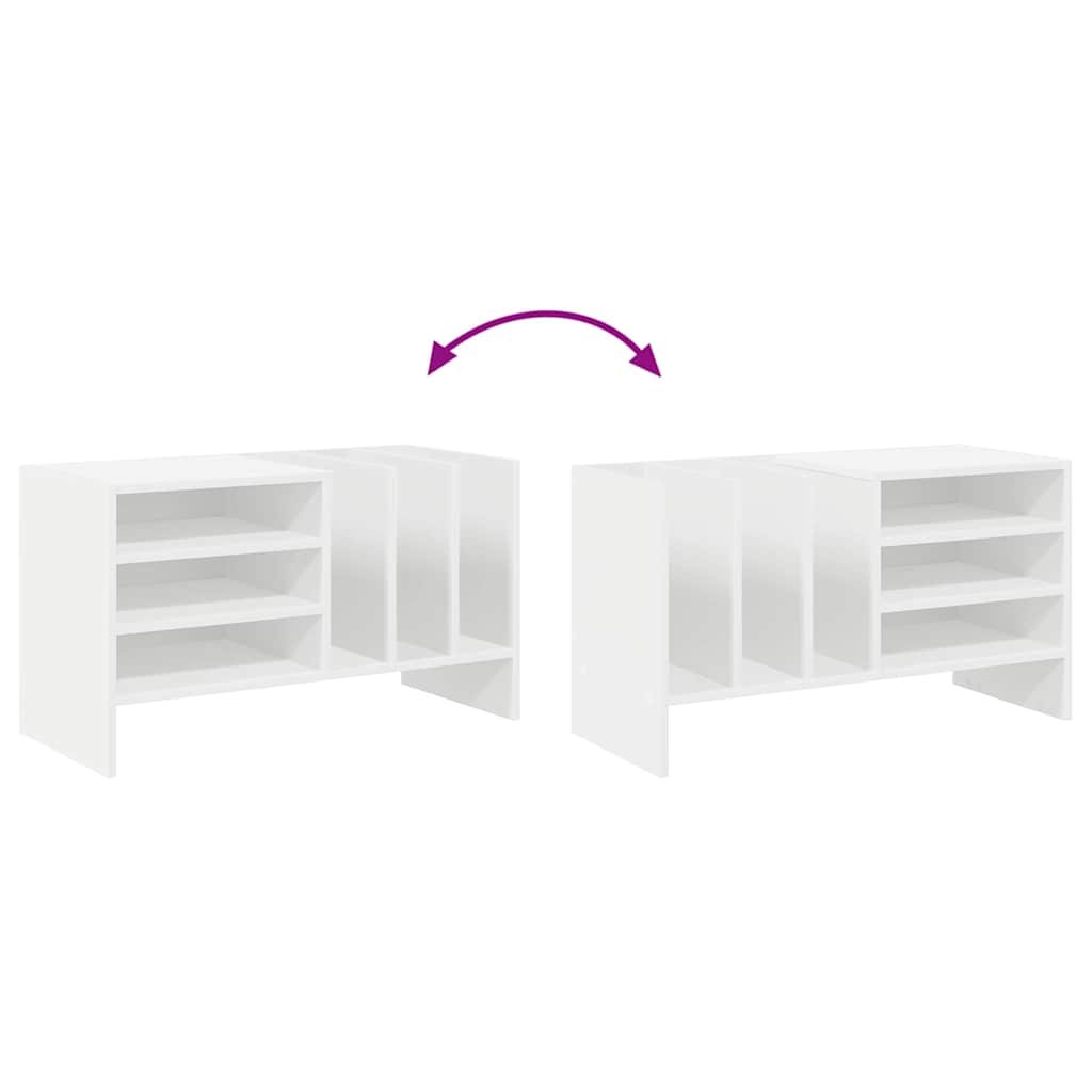 vidaXL Record Cabinet White 78.5 x 35 x 45 cm Engineered Wood