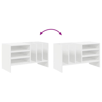 vidaXL Record Cabinet White 78.5 x 35 x 45 cm Engineered Wood