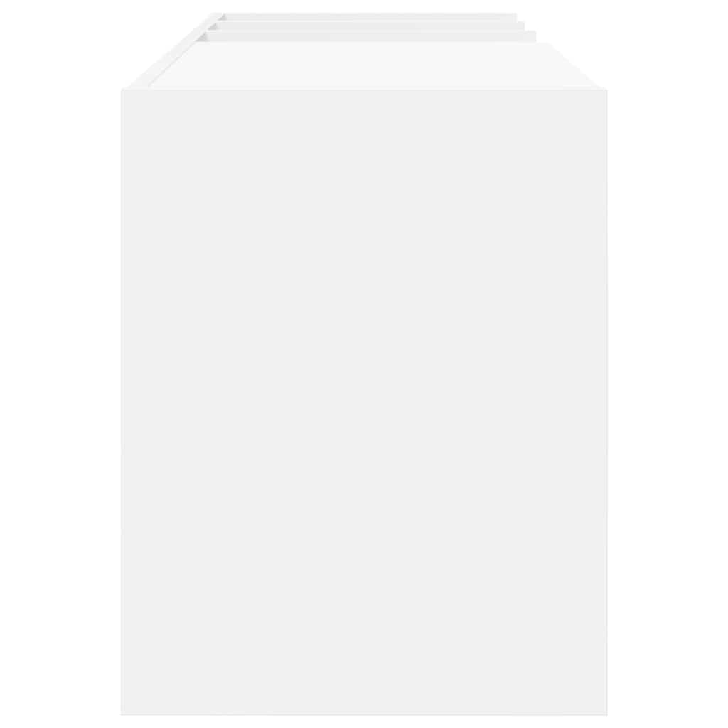 vidaXL Record Cabinet White 78.5 x 35 x 45 cm Engineered Wood