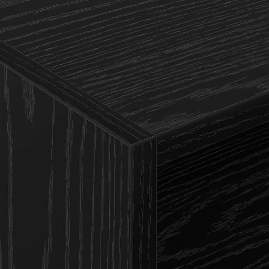 vidaXL Record Cabinet Black Oak 78.5 x 35 x 45 cm Engineered Wood