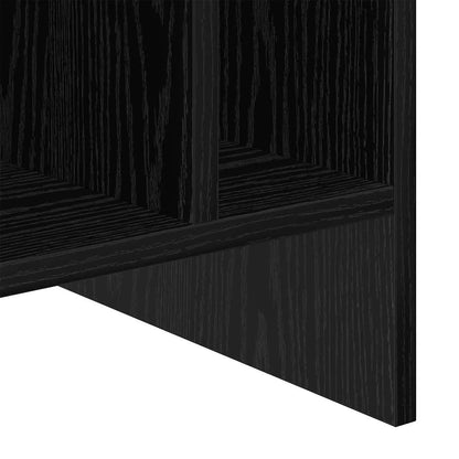 vidaXL Record Cabinet Black Oak 78.5 x 35 x 45 cm Engineered Wood