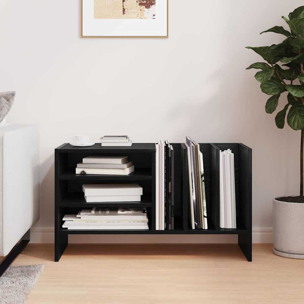 vidaXL Record Cabinet Black Oak 78.5 x 35 x 45 cm Engineered Wood