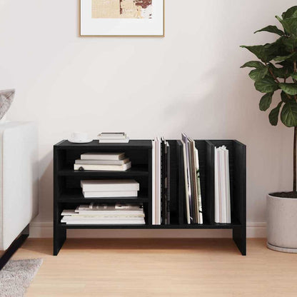 vidaXL Record Cabinet Black Oak 78.5 x 35 x 45 cm Engineered Wood