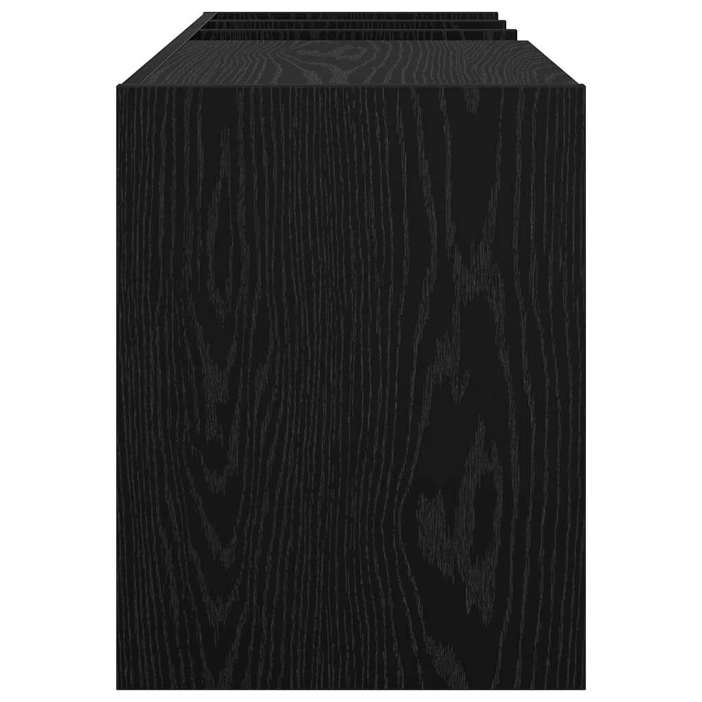 vidaXL Record Cabinet Black Oak 78.5 x 35 x 45 cm Engineered Wood