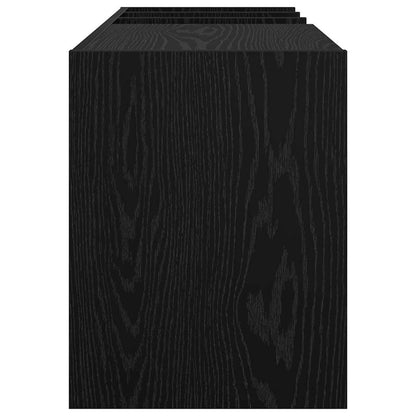 vidaXL Record Cabinet Black Oak 78.5 x 35 x 45 cm Engineered Wood