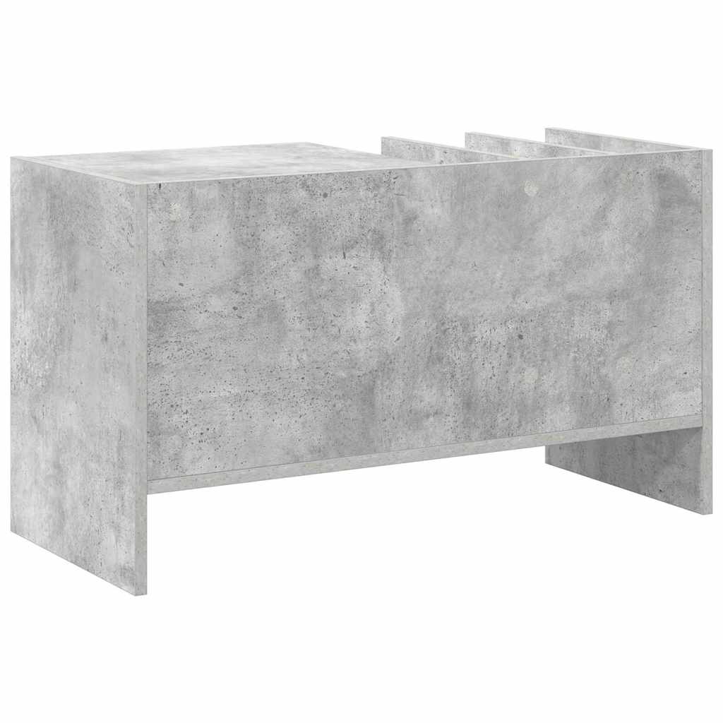 vidaXL Record Cabinet Concrete Grey 78.5 x 35 x 45 cm Engineered Wood