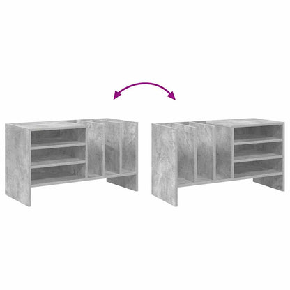 vidaXL Record Cabinet Concrete Grey 78.5 x 35 x 45 cm Engineered Wood