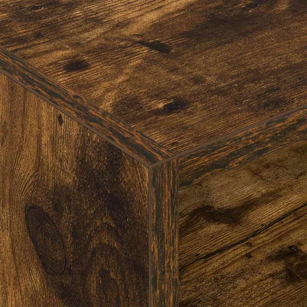 vidaXL Record Cabinet Smoked Oak 78.5 x 35 x 45 cm Engineered Wood