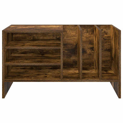 vidaXL Record Cabinet Smoked Oak 78.5 x 35 x 45 cm Engineered Wood