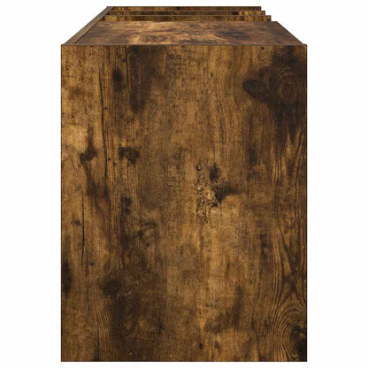 vidaXL Record Cabinet Smoked Oak 78.5 x 35 x 45 cm Engineered Wood