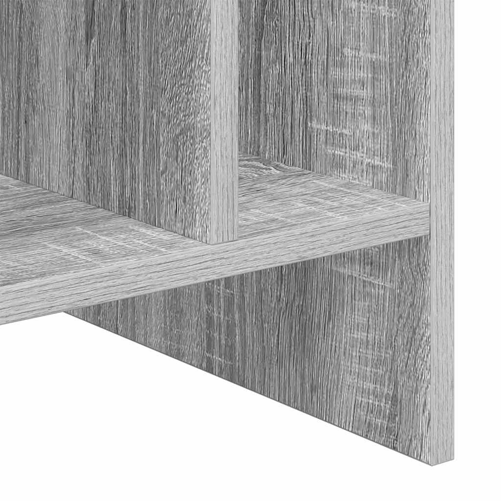 vidaXL Record Cabinet Grey Sonoma 78.5 x 35 x 45 cm Engineered Wood