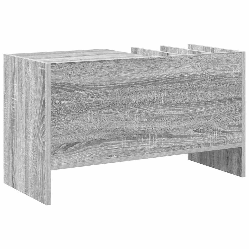 vidaXL Record Cabinet Grey Sonoma 78.5 x 35 x 45 cm Engineered Wood