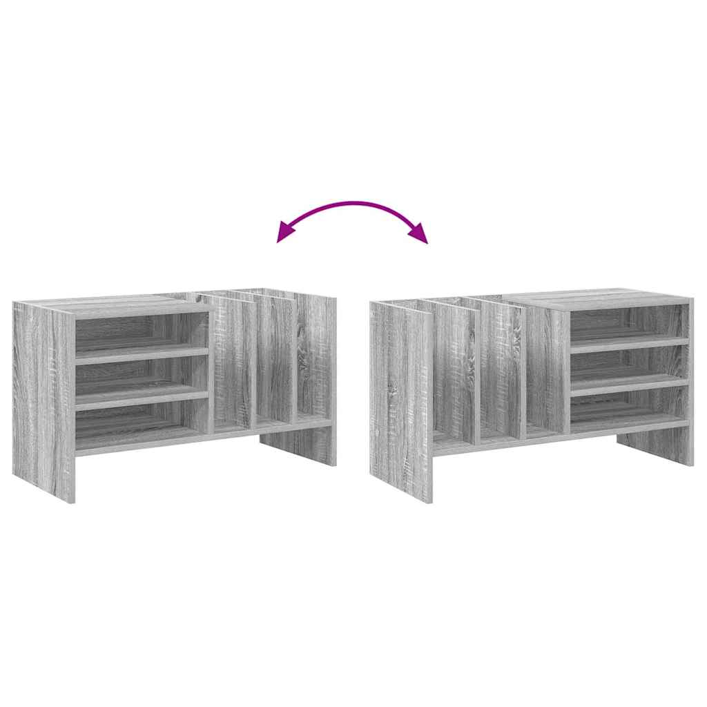vidaXL Record Cabinet Grey Sonoma 78.5 x 35 x 45 cm Engineered Wood