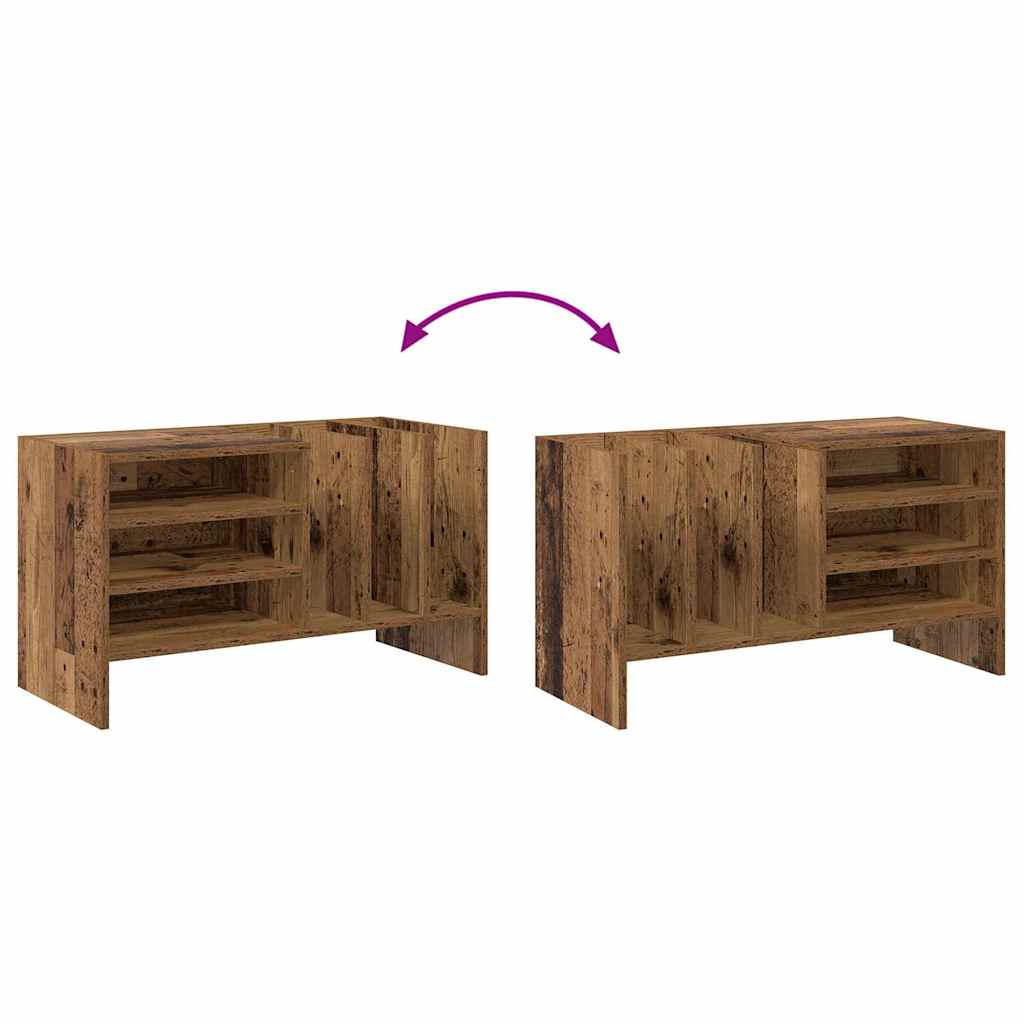 vidaXL Record Cabinet Old Wood 78.5 x 35 x 45 cm Engineered Wood
