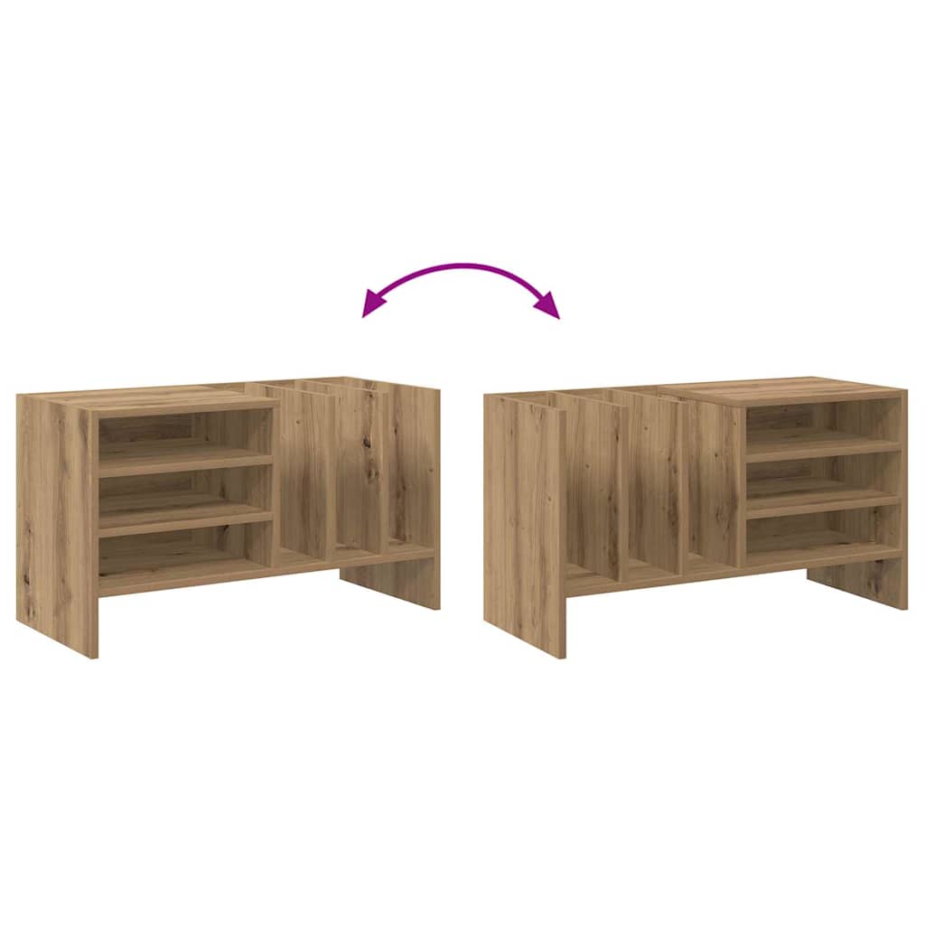 vidaXL Record Cabinet Artisan Oak 78.5 x 35 x 45 cm Engineered Wood