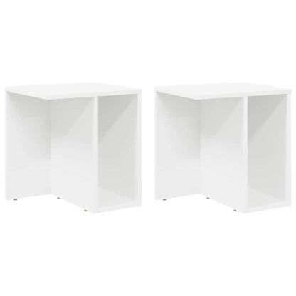 vidaXL End Table 2 pcs White 37 x 32 x 40 cm Engineered Wood