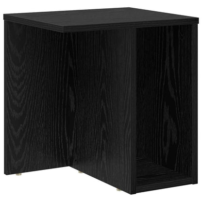 vidaXL End Table 2 pcs Black Oak 37 x 32 x 40 cm Engineered Wood