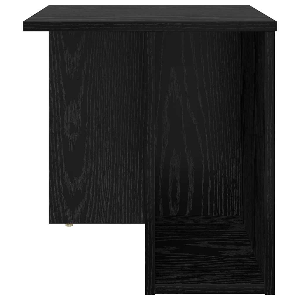 vidaXL End Table 2 pcs Black Oak 37 x 32 x 40 cm Engineered Wood