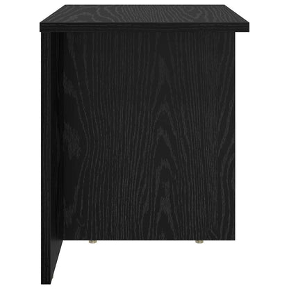 vidaXL End Table 2 pcs Black Oak 37 x 32 x 40 cm Engineered Wood