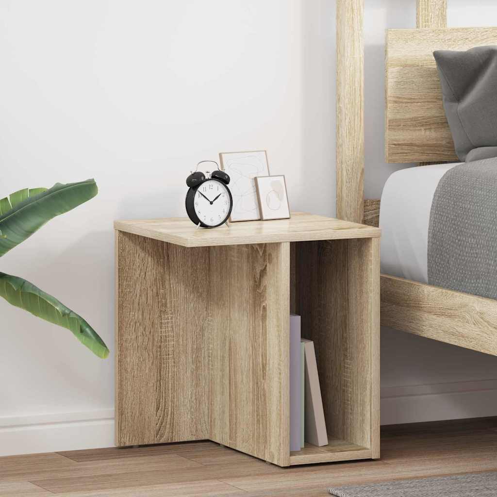 vidaXL End Table 2 pcs Sonoma Oak 37 x 32 x 40 cm Engineered Wood