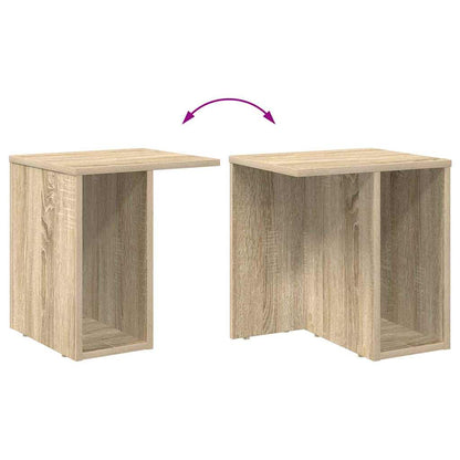 vidaXL End Table 2 pcs Sonoma Oak 37 x 32 x 40 cm Engineered Wood