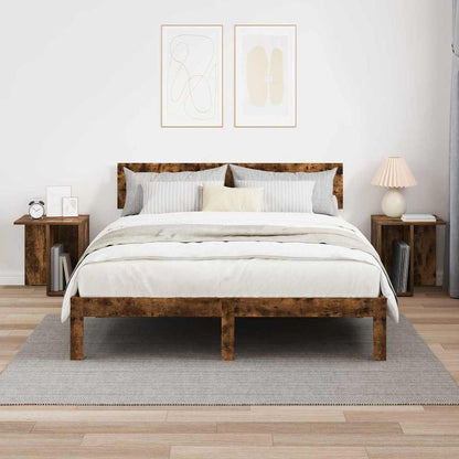 vidaXL End Table 2 pcs Smoked Oak 37 x 32 x 40 cm Engineered Wood