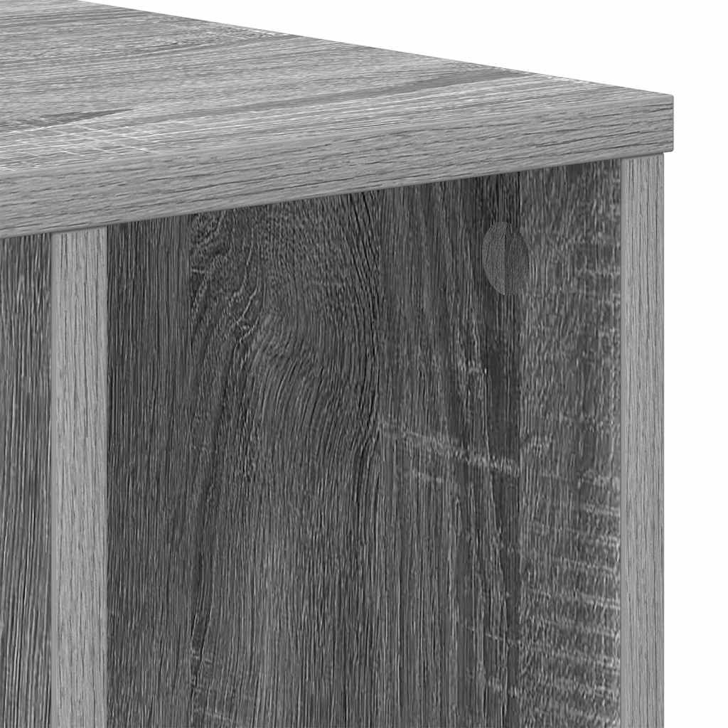 vidaXL End Table 2 pcs Grey Sonoma 37 x 32 x 40 cm Engineered Wood