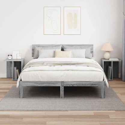 vidaXL End Table 2 pcs Grey Sonoma 37 x 32 x 40 cm Engineered Wood