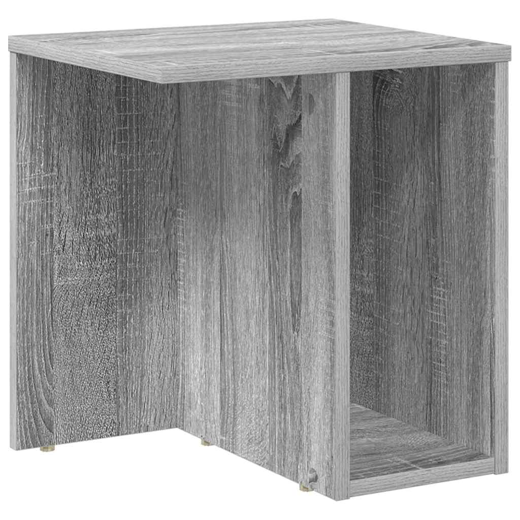 vidaXL End Table 2 pcs Grey Sonoma 37 x 32 x 40 cm Engineered Wood