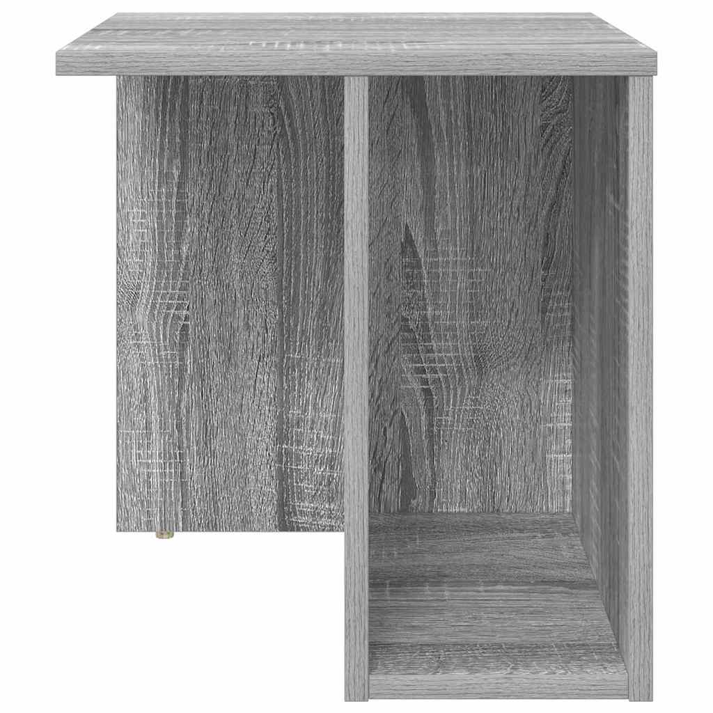 vidaXL End Table 2 pcs Grey Sonoma 37 x 32 x 40 cm Engineered Wood