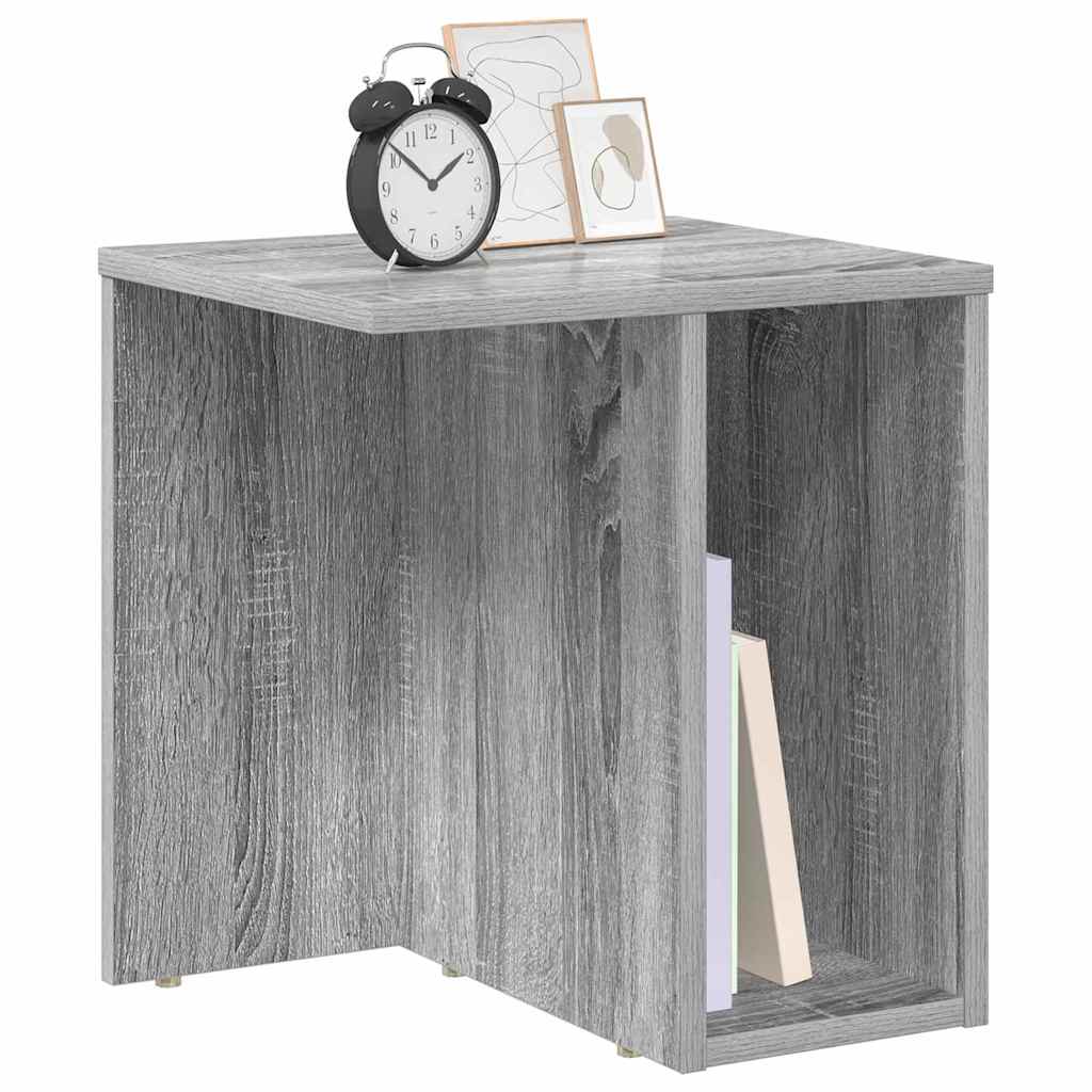 vidaXL End Table 2 pcs Grey Sonoma 37 x 32 x 40 cm Engineered Wood
