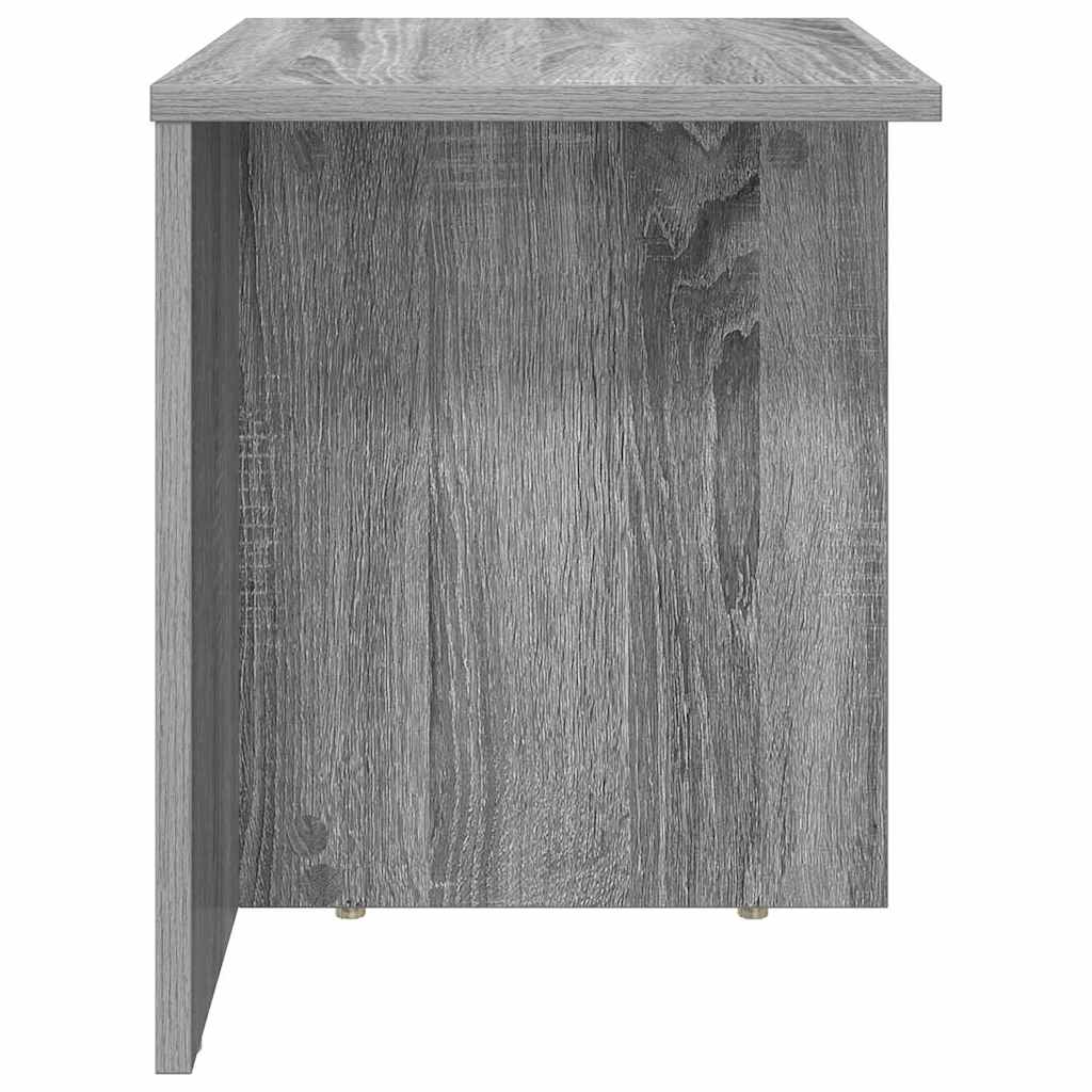 vidaXL End Table 2 pcs Grey Sonoma 37 x 32 x 40 cm Engineered Wood