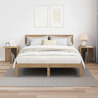vidaXL End Table 2 pcs Artisan Oak 37 x 32 x 40 cm Engineered Wood