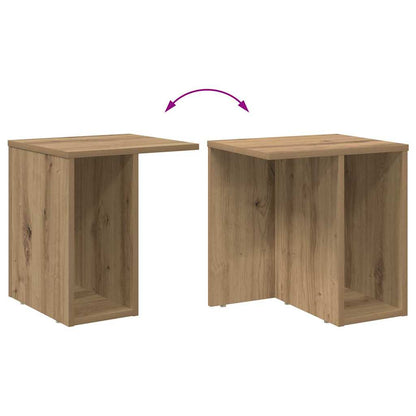 vidaXL End Table 2 pcs Artisan Oak 37 x 32 x 40 cm Engineered Wood