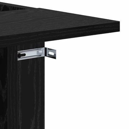 vidaXL End Table Black Oak 35 x 40 x 55 cm Engineered Wood