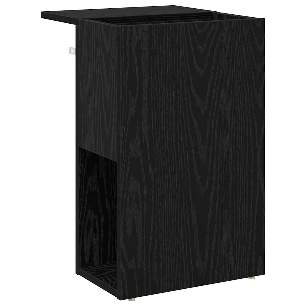 vidaXL End Table Black Oak 35 x 40 x 55 cm Engineered Wood