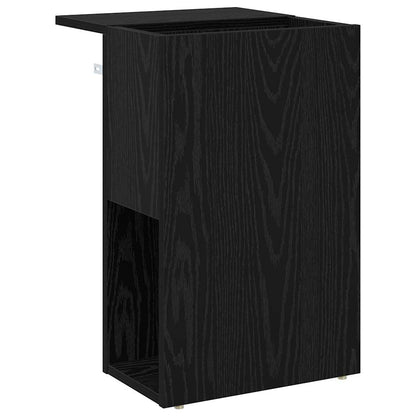vidaXL End Table Black Oak 35 x 40 x 55 cm Engineered Wood