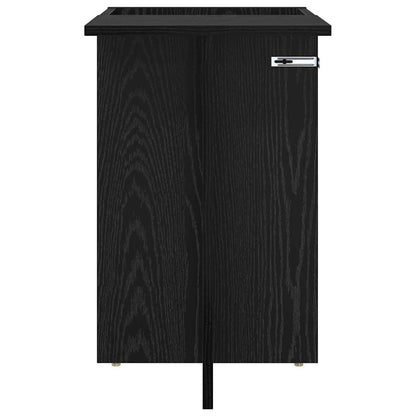 vidaXL End Table Black Oak 35 x 40 x 55 cm Engineered Wood